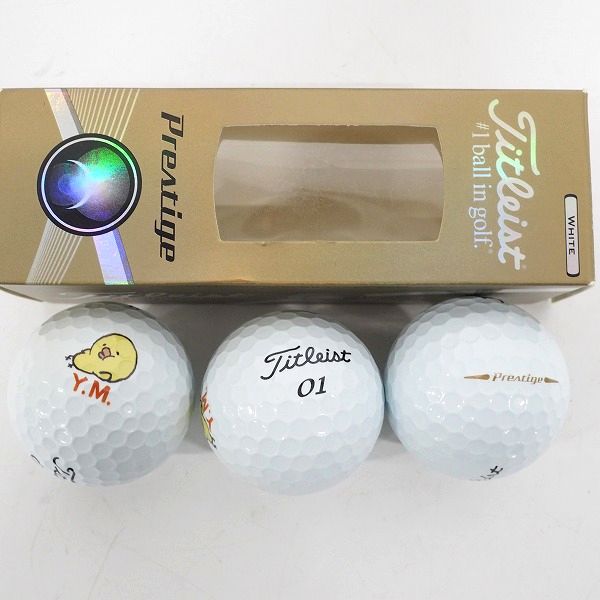 実際に弊社で買取させて頂いた【未使用/オウンネーム】Titleist/タイトリスト PRO V1・Preatige ゴルフボール 6スリーブ 計18個の画像 2枚目