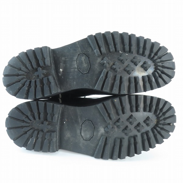 実際に弊社で買取させて頂いた山根靴店 EVISU/エヴィス/エビス 10ホール レースアップ レザーブーツ ブラックの画像 2枚目