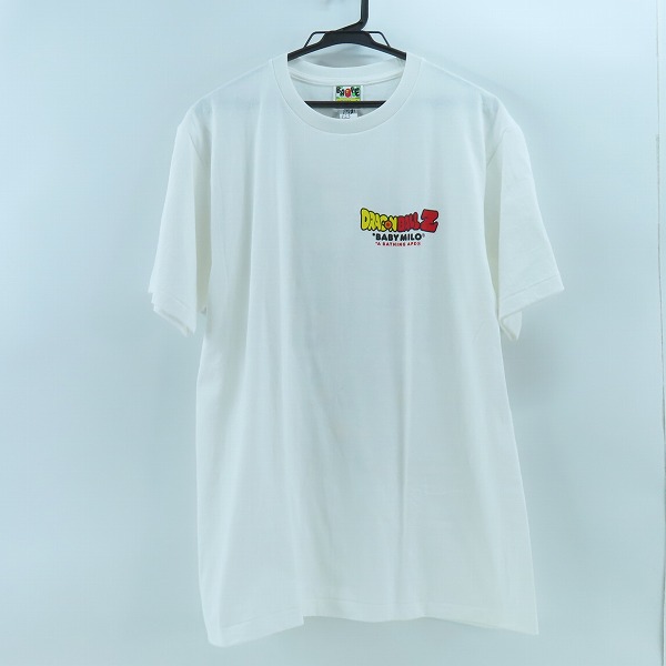 実際に弊社で買取させて頂いたA BATHING APE×DRAGON BALL Z/ア ベイシング エイプ×ドラゴンボールZ 半袖Tシャツ ホワイト/Lの画像 1枚目