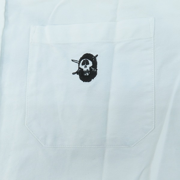 実際に弊社で買取させて頂いたSTUSSY×A BATHING APE/ステューシー×アベイシングエイプ 胸ポケット ロゴ刺繍 長袖シャツ/Mの画像 3枚目