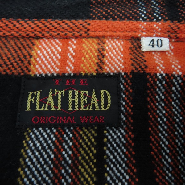 実際に弊社で買取させて頂いたTHE FLAT HEAD/フラットヘッド チェック柄 ウエスタンシャツ /40の画像 2枚目