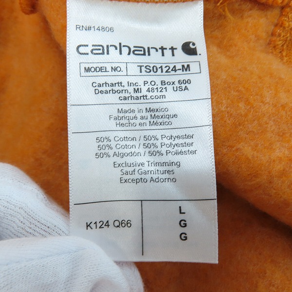 実際に弊社で買取させて頂いたCarhartt/カーハート プルオーバー スウェット トレーナー Lの画像 4枚目