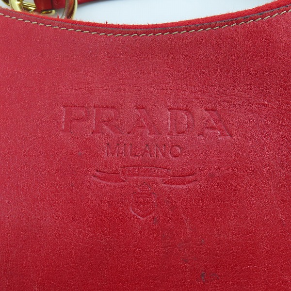 実際に弊社で買取させて頂いたPRADA/プラダ レザーショルダーバッグ 鞄の画像 5枚目