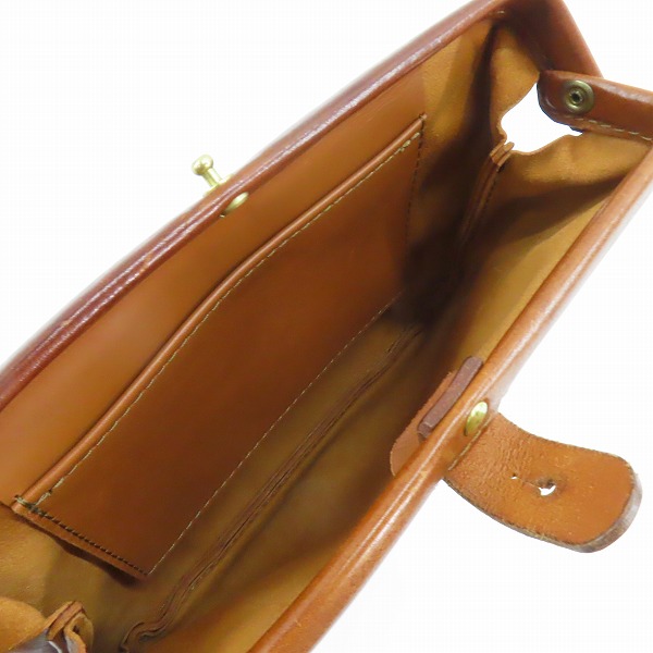 実際に弊社で買取させて頂いたHERZ/ヘルツ Organ オルガン ユーフラテ がま口 レザークラッチバッグの画像 3枚目