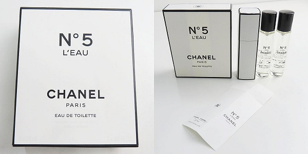 実際に弊社で買取させて頂いたCHANEL/シャネル №5 ローツイスト＆スプレイ 20ml×3の画像 7枚目