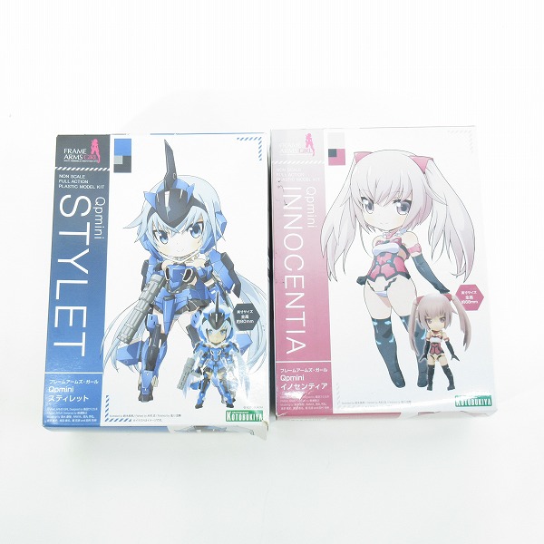 実際に弊社で買取させて頂いた【未開封】コトブキヤ フレームアームズ・ガール Qpmini スティレット/イノセンティア 2点セット/プラモデル