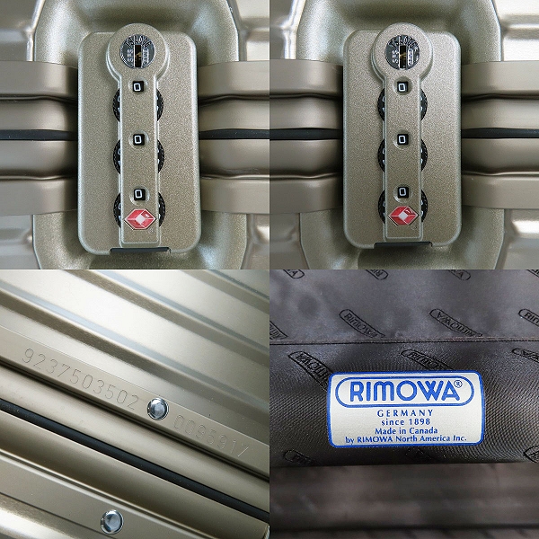 実際に弊社で買取させて頂いたRIMOWA/リモワ TOPAS SPORTS e-tag 電子タグ トパーズ 4輪 89L スーツケース 923.75の画像 4枚目