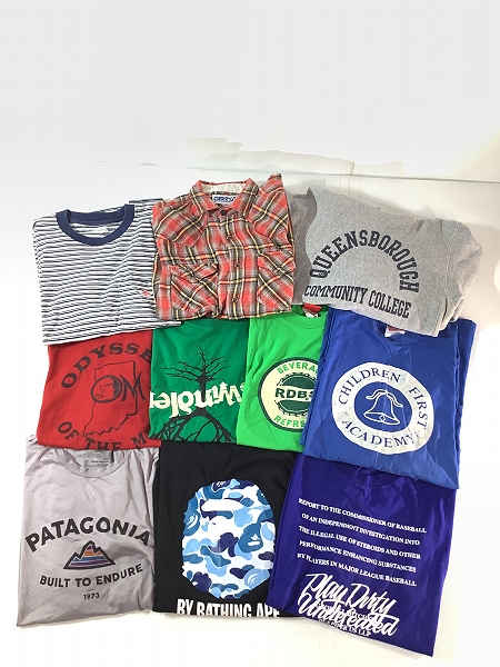 実際に弊社で買取させて頂いた【おまとめ】パタゴニア/アベイシングエイプ/アンディフィーテッド  他 ロゴスウェットトレーナー/長袖シャツ 等