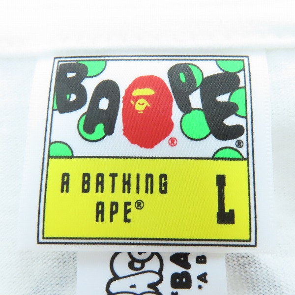 実際に弊社で買取させて頂いたA BATHING APE×DRAGON BALL Z/ア ベイシング エイプ×ドラゴンボールZ 半袖Tシャツ ホワイト/Lの画像 2枚目