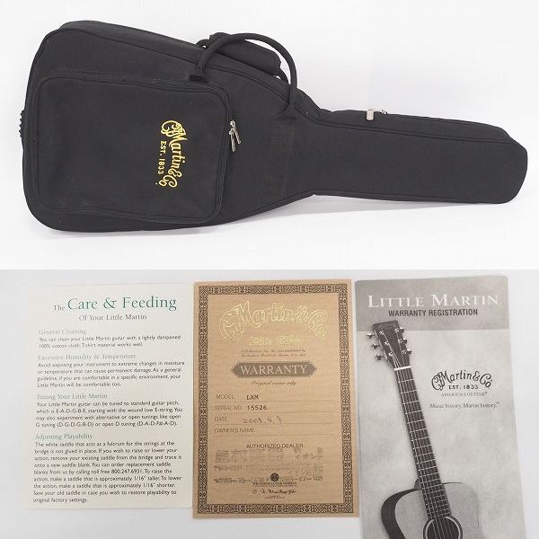 実際に弊社で買取させて頂いた★Martin/マーティン LXM Little Martin/リトルマーチン トラベルミニアコースティックギター ギグケース付の画像 9枚目