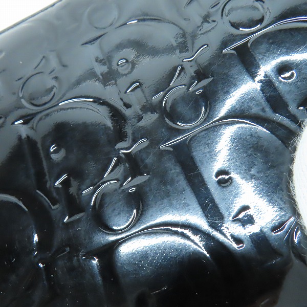 実際に弊社で買取させて頂いたDior/ディオール トロッター パテントレザー ラウンドファスナーウォレット/財布の画像 9枚目