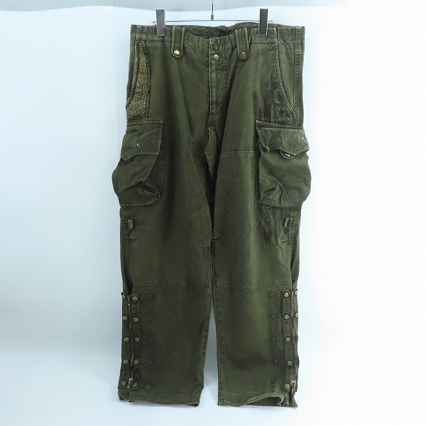 実際に弊社で買取させて頂いたkiminori morishita/キミノリモリシタ ビーズ装飾 裾ジップ カーゴパンツ 7717304-1 5/48