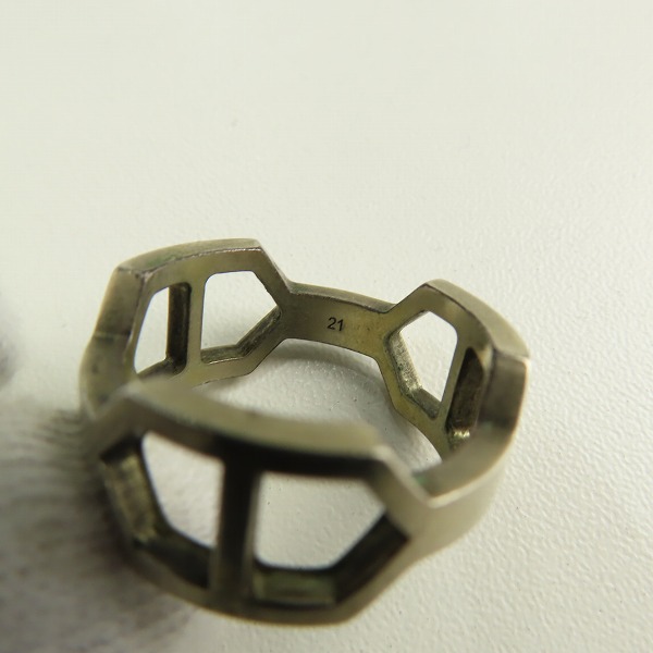 実際に弊社で買取させて頂いたGUCCI/グッチ リング Ag925 デザインリング/指輪 19.5号の画像 7枚目