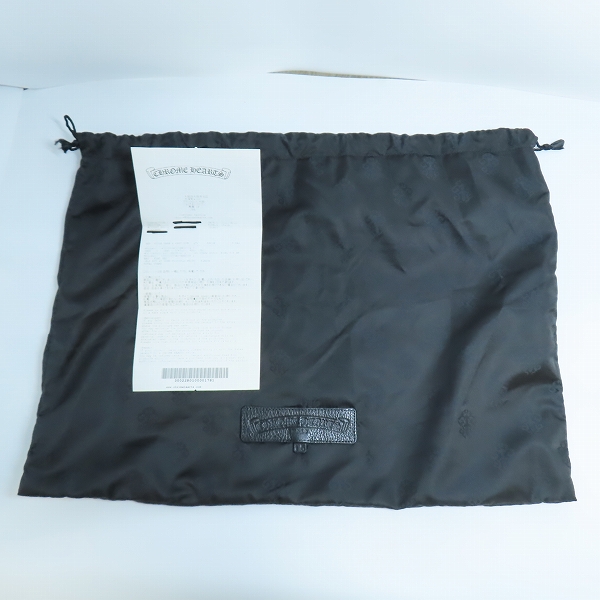 実際に弊社で買取させて頂いた【レシート付き】CHROME HEARTS/クロムハーツ FLAT MED PLANE ダガージップ レザー クラッチバッグの画像 9枚目