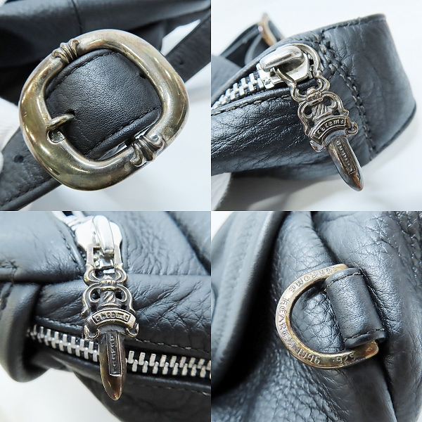 実際に弊社で買取させて頂いたCHROME HEARTS/クロムハーツ SNAT PACK #1 スナットパック レザーウエストバッグの画像 5枚目