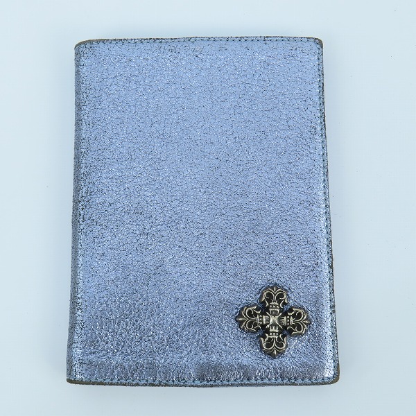 実際に弊社で買取させて頂いた【インボイス原本】CHROME HEARTS/クロムハーツ  PASSPORT COVER #2 パスポート カバー フィリグリークロス メタリックカラーの画像 1枚目