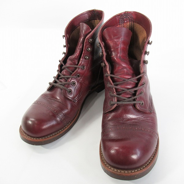 実際に弊社で買取させて頂いたRED WING/レッドウィング 羽タグ アイアンレンジマンソンブーツ 8012/8.5D