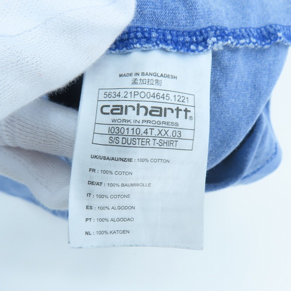 実際に弊社で買取させて頂いたCarhartt/カーハート DUSTER T-SHIRT/ダスタースクリプト 半袖Tシャツ ロゴ刺繍/Sの画像 4枚目