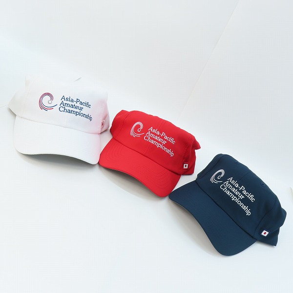 実際に弊社で買取させて頂いたASIA-PACIFIC AMATEUR CHAMPION SHIP/アジアパシフィックアマチュアゴルフ選手権 2024 キャップ 3点セット
