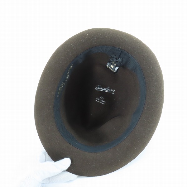 実際に弊社で買取させて頂いたBORSALINO/ボルサリーノ イタリア製 中折れハット 15122/58の画像 5枚目