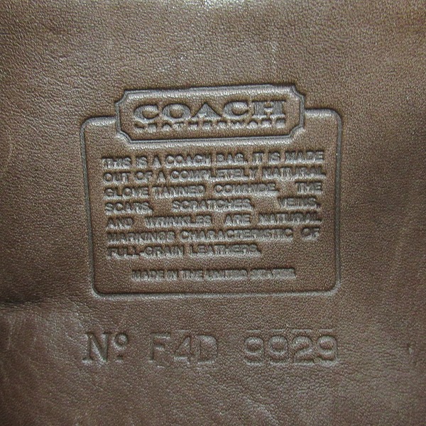 実際に弊社で買取させて頂いたCOACH/コーチ オールドコーチ レザー 巾着型 ショルダーバッグ 9929の画像 4枚目