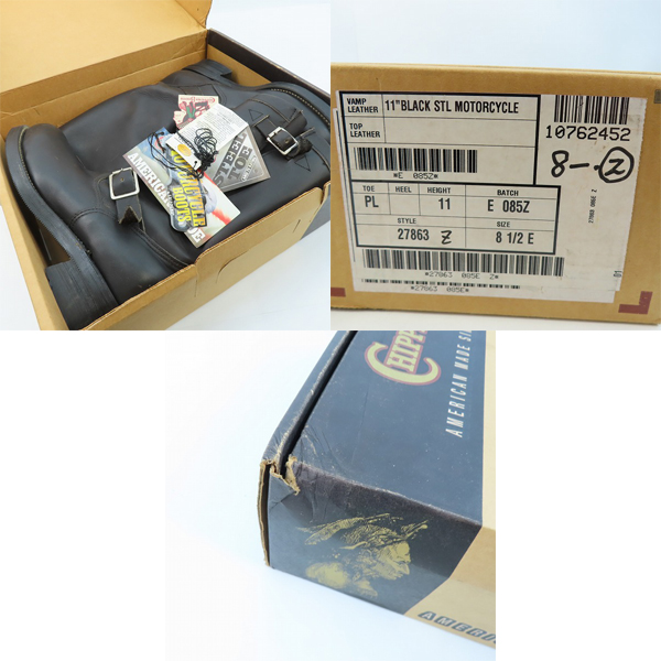 実際に弊社で買取させて頂いたCHIPPEWA/チペワ スチールトゥ レザー エンジニアブーツ 27863 /8.5Eの画像 8枚目