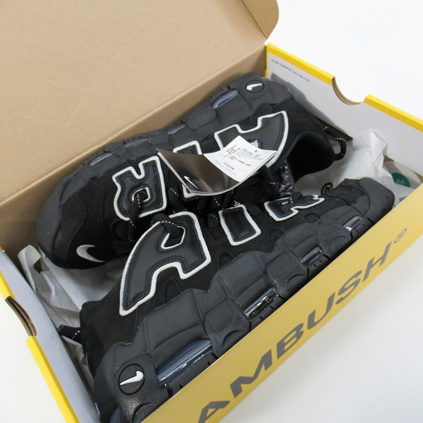 実際に弊社で買取させて頂いたNIKE×AMBUSH/ナイキ×アンブッシュ AIR MORE UP TEMPO LOW SP/エアモアアップテンポ ロー ブラック FB1299-001/28の画像 7枚目