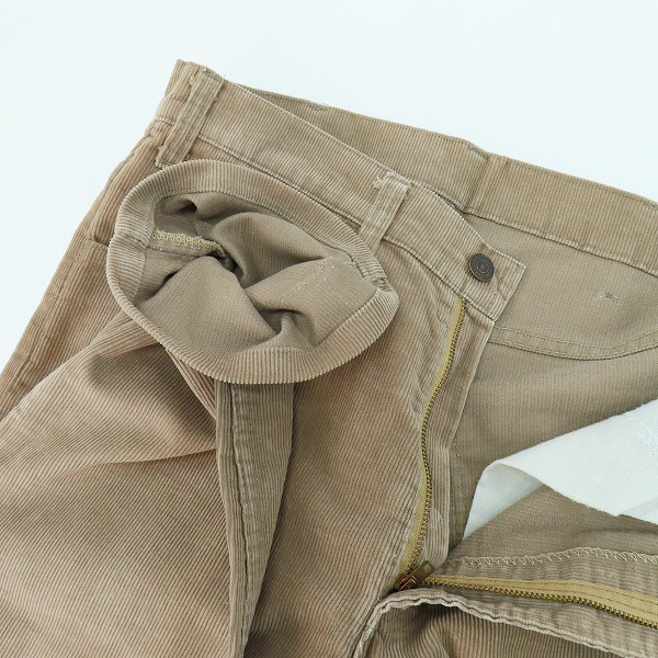 実際に弊社で買取させて頂いたLevis/リーバイス 80s ヴィンテージ 刻印536 白タブ コーデュロイパンツ ベージュ 519-1523 W33 L32の画像 2枚目