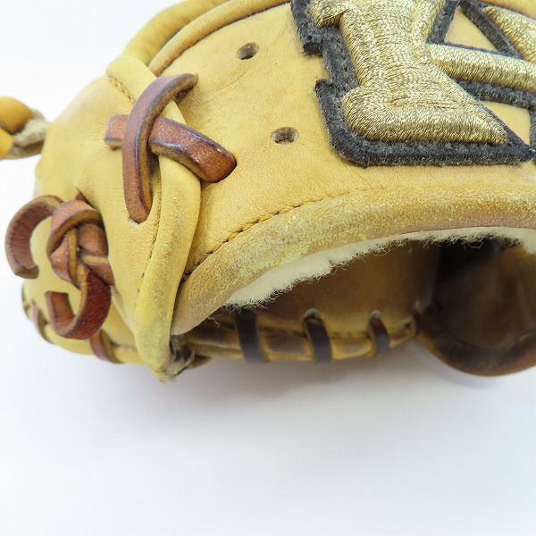 実際に弊社で買取させて頂いたHi-Gold/ハイゴールド Special Order 硬式 右投げ 内野手用 グローブ SKG-215の画像 9枚目
