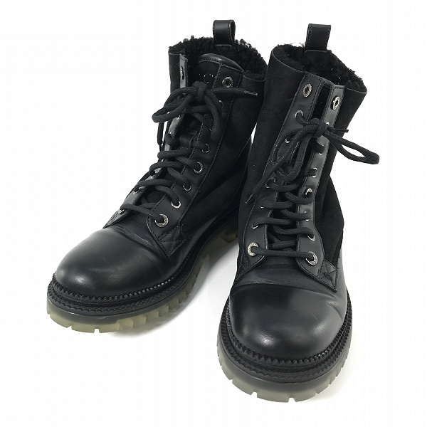 実際に弊社で買取させて頂いたJIMMY CHOO/ジミーチュウ クリアソール/裏地ボア レースアップブーツ 43