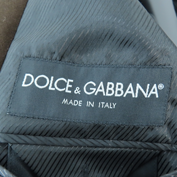 実際に弊社で買取させて頂いたDOLCE&GABBANA/ドルチェ&ガッバーナ 2B ベロアテーラードジャケット/44の画像 2枚目