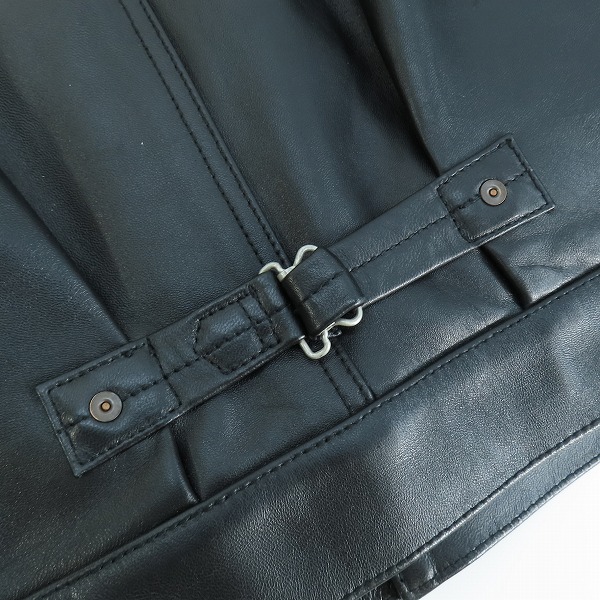 実際に弊社で買取させて頂いたschott/ショット SHEEP LEATHER 1st TRACKER JACKET/シープレザー トラッカージャケット/Mの画像 4枚目