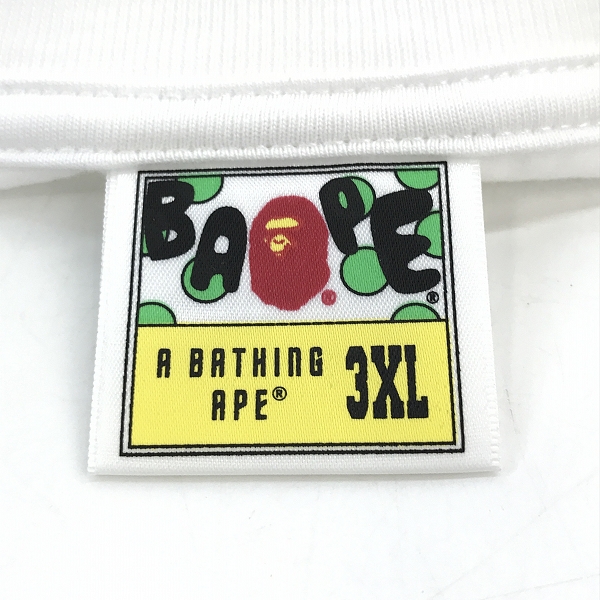 実際に弊社で買取させて頂いたA BATHING APE/アベイシングエイプ 90～00’s ビッグサルフェイスプリント 半袖Tシャツ 3XLの画像 2枚目