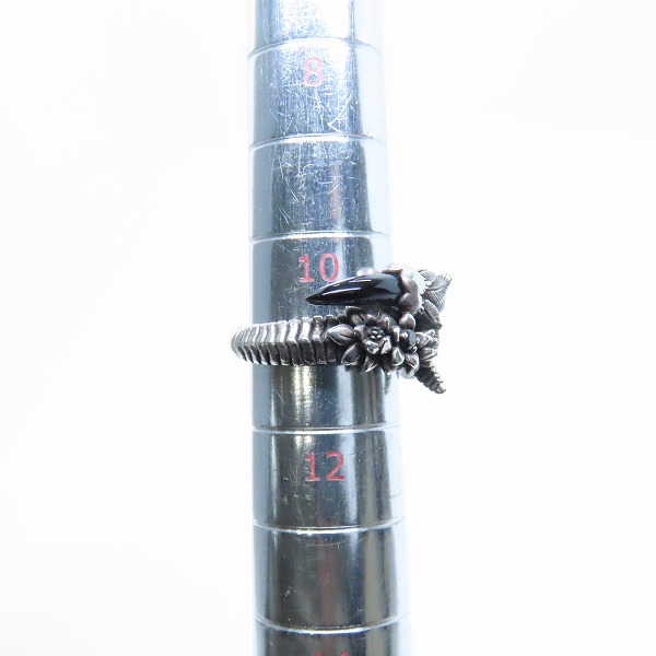 実際に弊社で買取させて頂いた【ギャラ付き】Bloody Mary/ブラッディマリー Revival Collection ブルームリング 開花 wオニキス/ブラックダイヤモンド/11号 の画像 8枚目