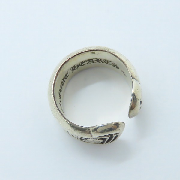 実際に弊社で買取させて頂いた【インボイス】CHROME HEARTS/クロムハーツ スクロールラベル リング スモール 11-11.5号の画像 5枚目