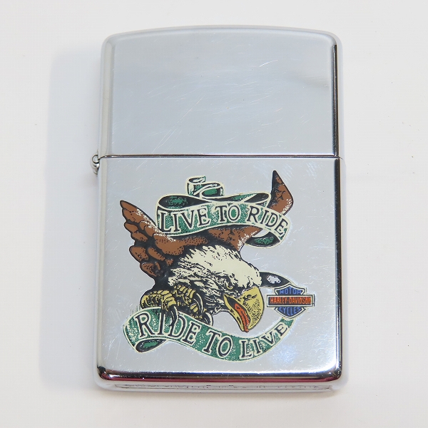 実際に弊社で買取させて頂いたZIPPO/ジッポー HARLEY-DAVIDSON/ハーレーダビッドソン ロゴ イーグルプリント 鏡面加工 1993年製