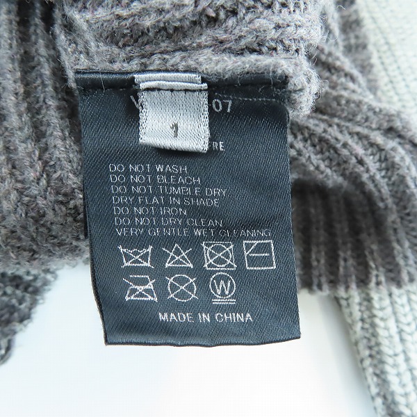 実際に弊社で買取させて頂いたThe Viridi-anne/ザ ヴィリジアン 21-22AW 顔料吹き付け カシミヤ混 プルオーバーニット VI-3401-07/1の画像 3枚目