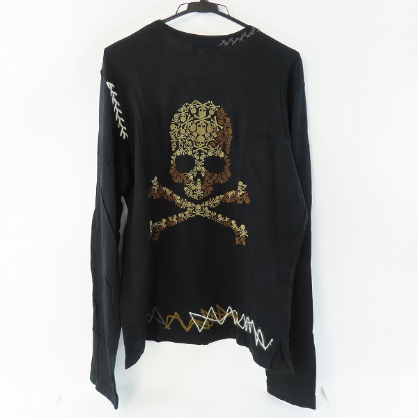 実際に弊社で買取させて頂いたmastermind JAPAN/マスターマインドジャパン バックベロアスカル/ステッチデザイン カットソー MP-TS50-015/XLの画像 1枚目