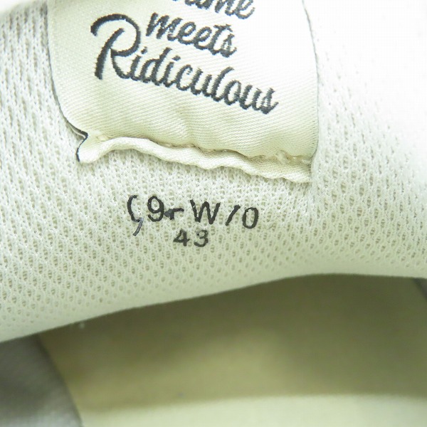 実際に弊社で買取させて頂いたMaison MIHARA YASUHIRO/ミハラヤスヒロ PARKER brushed suede/ダメージ加工 OG ソール スニーカー ライトブルー A09FW709/43の画像 5枚目