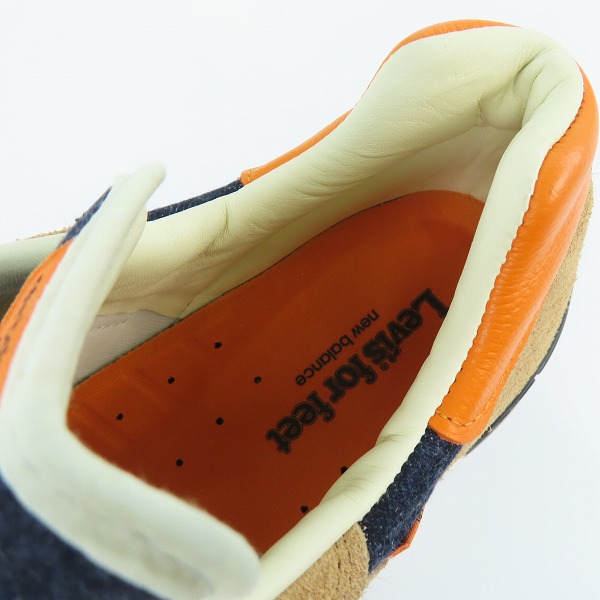 実際に弊社で買取させて頂いた【未使用】LEVI'S×New Balance/リーバイス×ニューバランス コーンデニム オレンジタブ 35周年 コラボスニーカー M1300LV/27.0の画像 4枚目