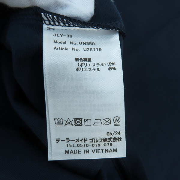 実際に弊社で買取させて頂いた【未使用】TaylorMade/テーラーメイド ストレッチ ゴルフ ロゴ モック長袖シャツ UN359/Oの画像 3枚目