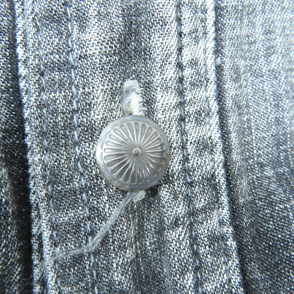 実際に弊社で買取させて頂いたBACKLASH/バックラッシュ デニムウエスタンシャツ 1075-01/Mの画像 3枚目