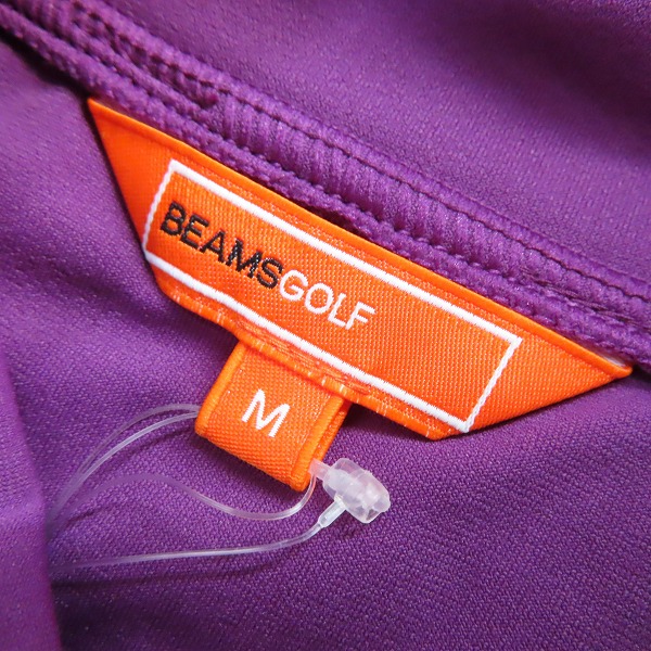 実際に弊社で買取させて頂いたBEAMS GOLF ORANGE LABEL/ビームスゴルフ クラシックロゴタートルネックシャツ PURPLE 82-14-0038/Mの画像 2枚目