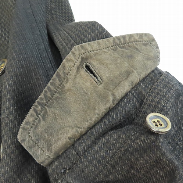 実際に弊社で買取させて頂いたkiminori morishita/キミノリモリシタ 千鳥格子柄 コート 7649304-1/48の画像 8枚目