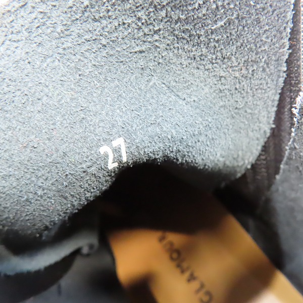 実際に弊社で買取させて頂いたHYSTERIC GLAMOUR/ヒステリックグラマー 8ホール サイドジップ レザーブーツ/27の画像 5枚目