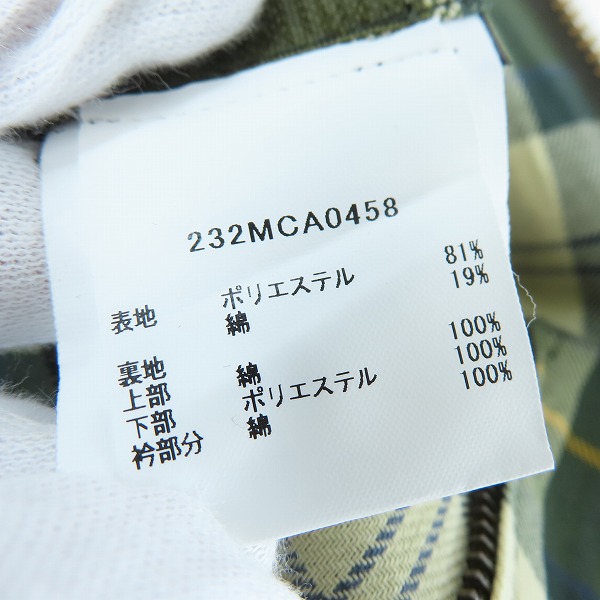 実際に弊社で買取させて頂いたBarbour/バブアー ポリエステル コーデュロイ 切替 ジャケット 232MCA0458/36の画像 3枚目