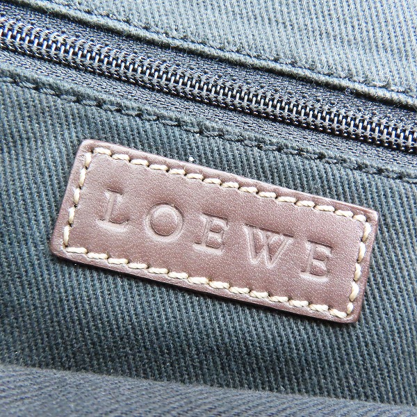実際に弊社で買取させて頂いたLOEWE/ロエベ リピートアナグラム デニム トートバッグの画像 4枚目
