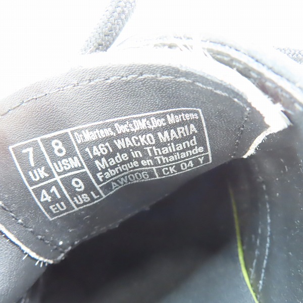 実際に弊社で買取させて頂いた【未使用】Dr.Martens×WACKO MARIA/ドクターマーチン×ワコマリア HAIRON_1461 3ホール ブーツ 31371009/UK7の画像 5枚目
