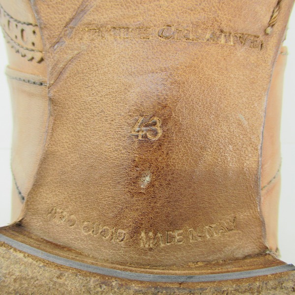 実際に弊社で買取させて頂いたOFFICINE CREATIVE/オフィチーネクリエイティブ ストレートチップ レザーシューズ/43の画像 6枚目