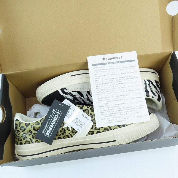 実際に弊社で買取させて頂いた【未使用】CONVERSE/コンバース SKATEBOARDING PRORIDE SK MT OX カモフラ/レオパード スニーカー 1SD110 /29の画像 7枚目